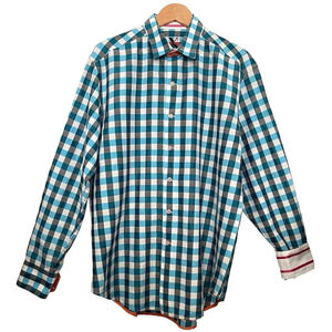 Robert Graham X Plaid‎ Classic Long Sleeve Button Up Shirt Preppy Size Large